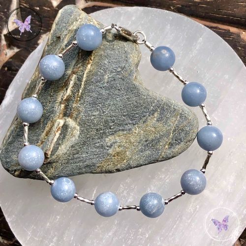 Angelite Silver Bracelet